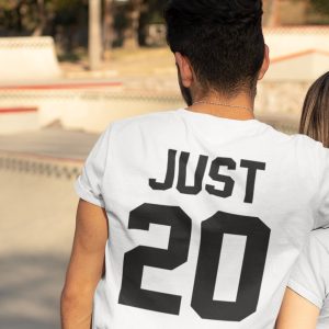 T Shirt Couple Just Married Date Personnalisable 3