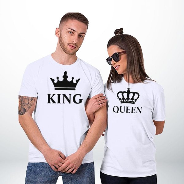 T Shirt Couple King Queen