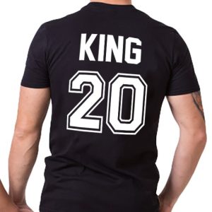 T Shirt Couple King Queen Noir et Blanc 3