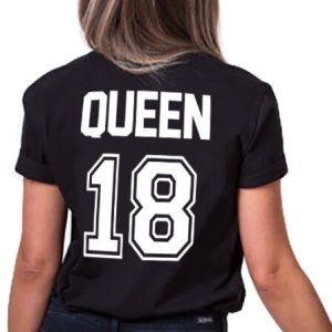 T Shirt Couple King Queen Noir et Blanc 4