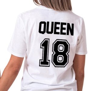 T Shirt Couple King Queen Noir et Blanc 6
