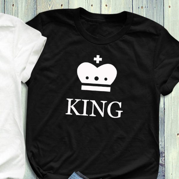T Shirt Couple King and Queen Crown