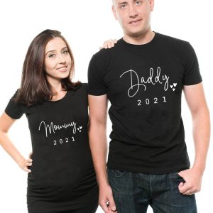 T Shirt Couple Maman Papa T Shirt Couple Maman Papa