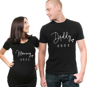 T Shirt Couple Maman Papa