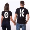 T Shirt Couple Noir Royal