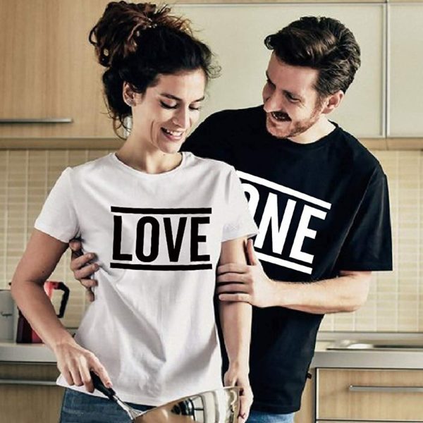T Shirt Couple One Love