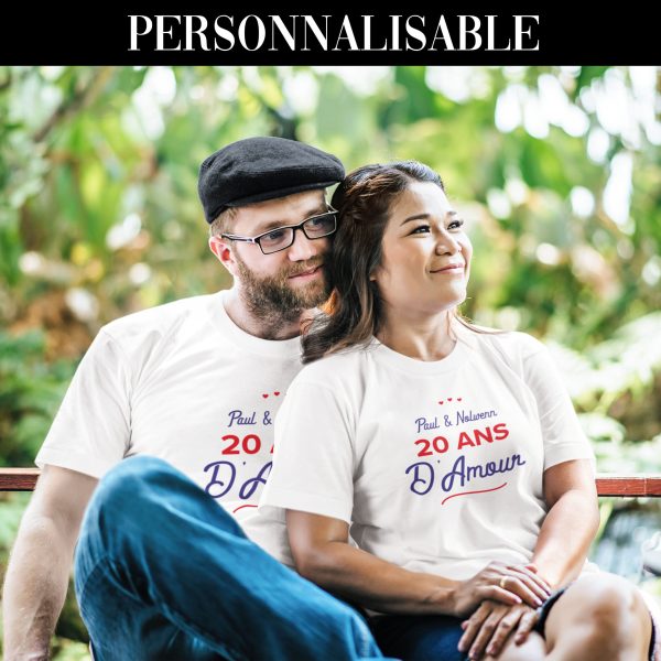 T-Shirt Couple Personnalisable – Un Cadeau Plein d’Amour  Assortis Moi