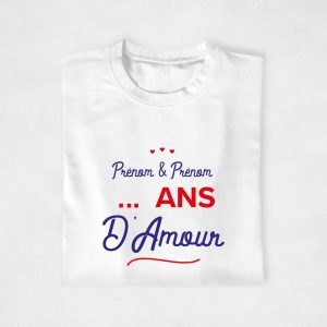 T-Shirt Couple Personnalisable – Un Cadeau Plein d’Amour  Assortis Moi