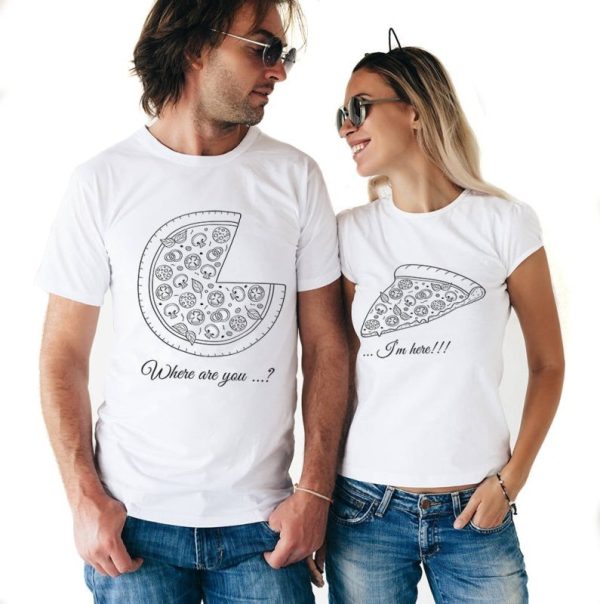 T-Shirt Couple Pizza