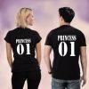 T Shirt Couple Prince Princesse