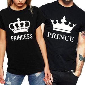 T-Shirt Couple Prince et Princesse