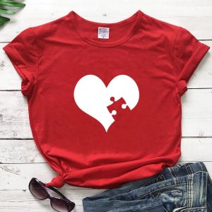 T Shirt Couple Puzzle Coeur 8