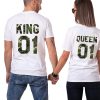 T-Shirt Couple Queen King Camouflage