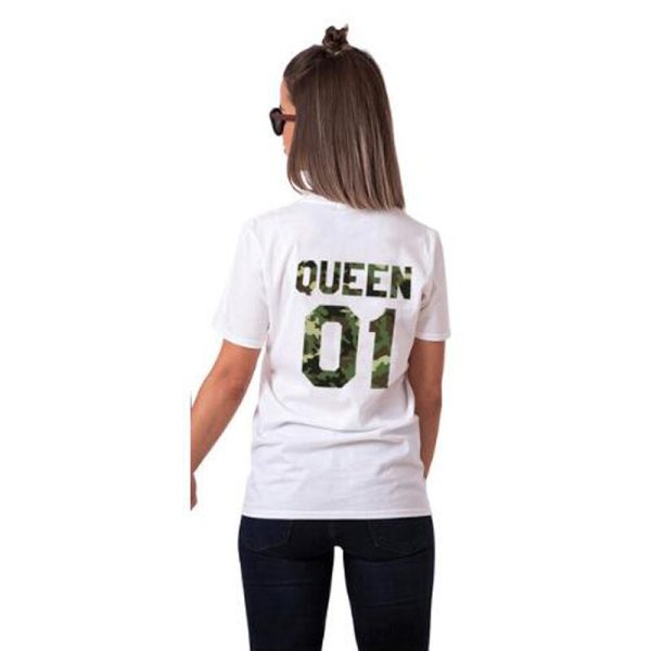 T-Shirt Couple Queen King Camouflage