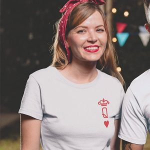 T-Shirt Couple Queen King Logo