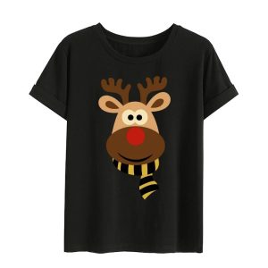 T Shirt Couple Renne de Noel