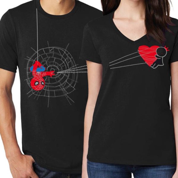 T-Shirt Couple Spiderman