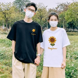T Shirt Couple Tournesol 2 T Shirt Couple Tournesol 3