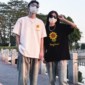 T Shirt Couple Tournesol 3 T Shirt Couple Tournesol 4