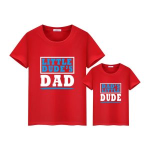 T-Shirt Dad’s Little Dude Pere Fils