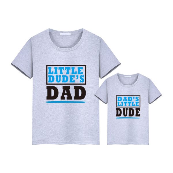 T-Shirt Dad’s Little Dude Pere Fils