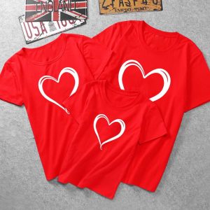T Shirt Famille Assorti Coeur 4