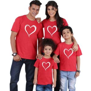 T Shirt Famille Assorti Coeur 5