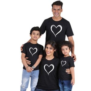 T Shirt Famille Assorti Coeur 6