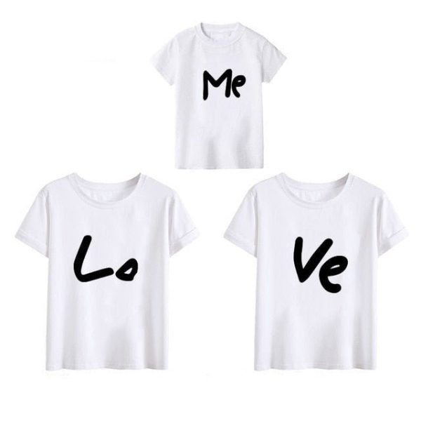 T-Shirt Famille Assorti Love
