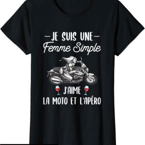 T-Shirt Femme Moto Cadeau De Moto Pour Une Femme