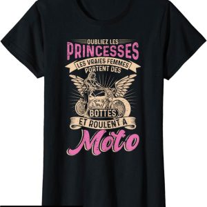 T-Shirt Femme Moto Les Vraies Femmes Roulent A Moto