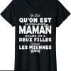 T-Shirt Fete Des Meres La Meilleure Maman Avec 2 Filles