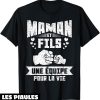 T-Shirt Fete Des Meres Maman Et Fils Une Equipe Cadeau