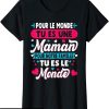 T-Shirt Fete Des Meres Meilleure Maman Du Monde Cadeau