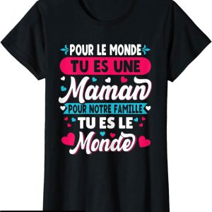 T-Shirt Fete Des Meres Meilleure Maman Du Monde Cadeau