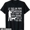 T-Shirt Fete Des Peres Humour Papa Chasseur Idee