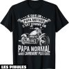 T-Shirt Fete Des Peres Papa Motard Plus Cool Humour Vintage
