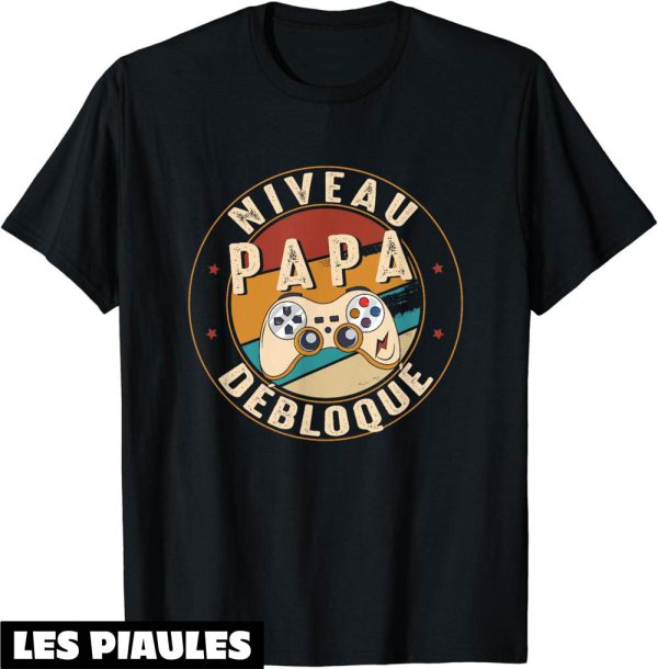 T-Shirt Futur Papa Gamer Annonce Grossesse Papa Bebe Geek