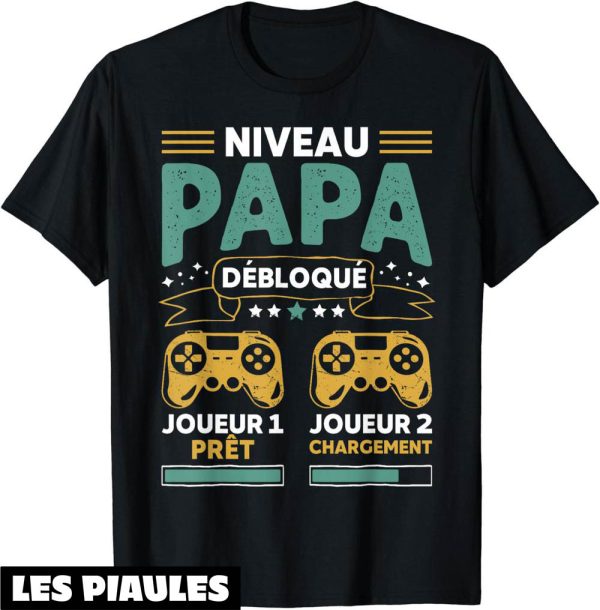 T-Shirt Futur Papa Gamer Humour Annonce Grossesse Papa Geek