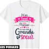 T-Shirt Grande Soeur Annonce Grossesse Fille Naissance Bebe