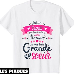 T-Shirt Grande Soeur Annonce Grossesse Fille Naissance Bebe