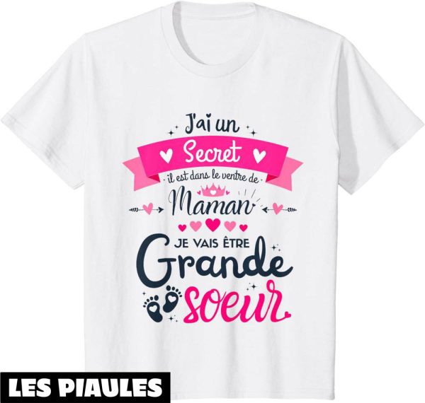 T-Shirt Grande Soeur Annonce Grossesse Fille Naissance Bebe