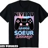 T-Shirt Grande Soeur Gamer Annonce Grossesse Fille Naissance