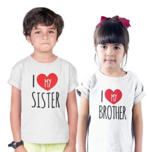 T-Shirt I Love My Sister  Brother