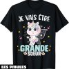 T-Shirt Je Vais Etre Grande Soeur Licorne Annonce Grossesse