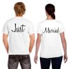 T Shirt Just Married Pour Couple