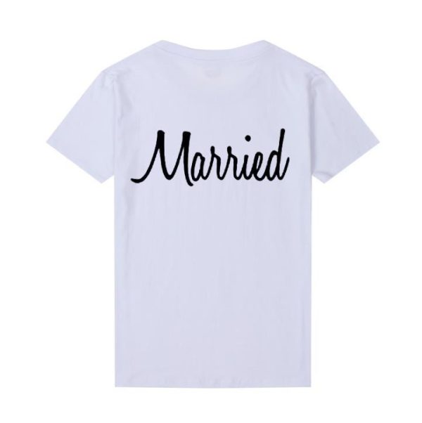 T Shirt Just Married Pour Couple