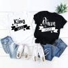 T Shirt King Queen Personnalisable Couple