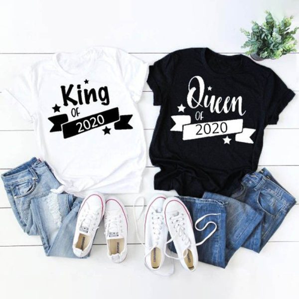 T Shirt King Queen Personnalisable Couple