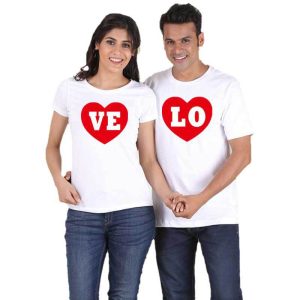 T Shirt Love Avec Un Coeur Pour Couple 3